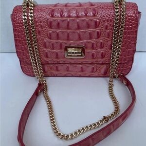 Brahmin Coral/Pink Snapdragon Melbourne Rosa Crossbody Leather Bag With Dust Bag